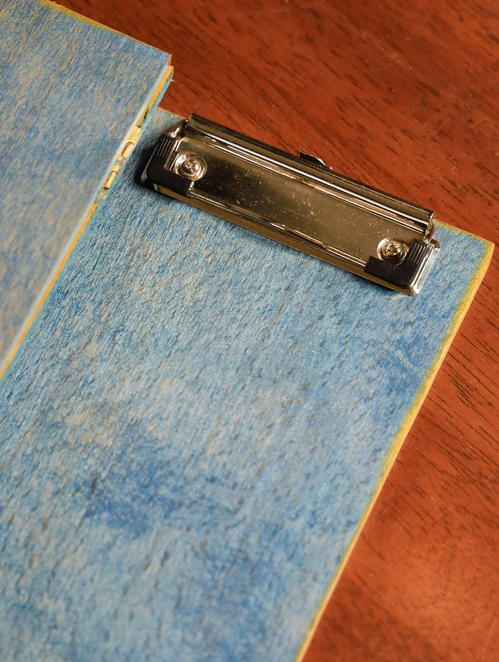 Handcrafted Wooden Engraved Paper Holder - Yellow