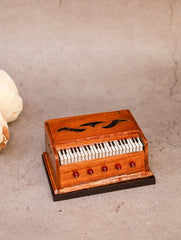Handcrafted Wooden Miniature Musical Instrument - Harmonium