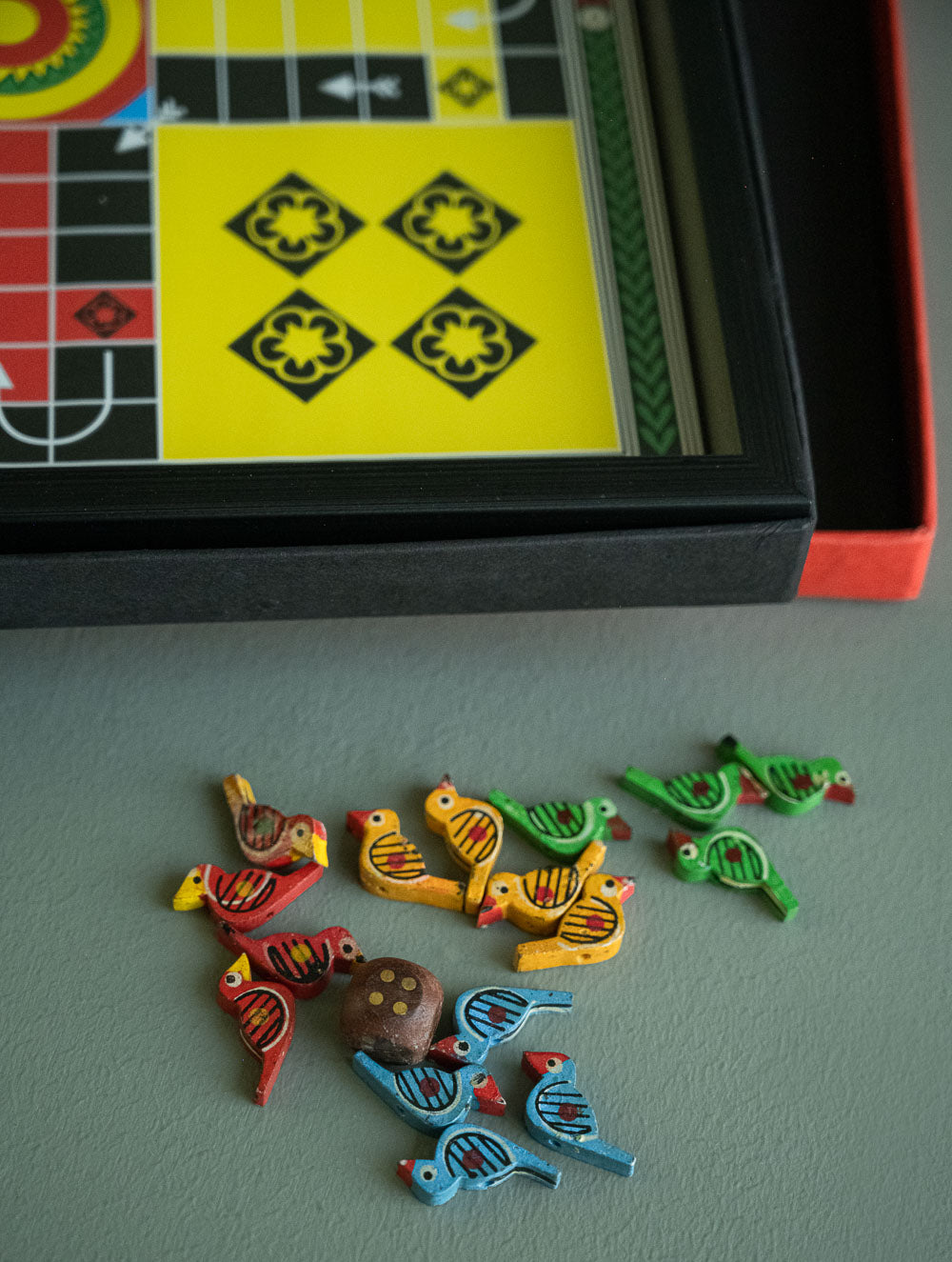 Handcrafted 2-in-1 Ludo and Snakes & Ladders Board Game - Reversible