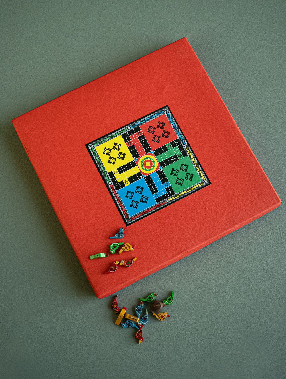 Handcrafted 2-in-1 Ludo and Snakes & Ladders Board Game - Reversible