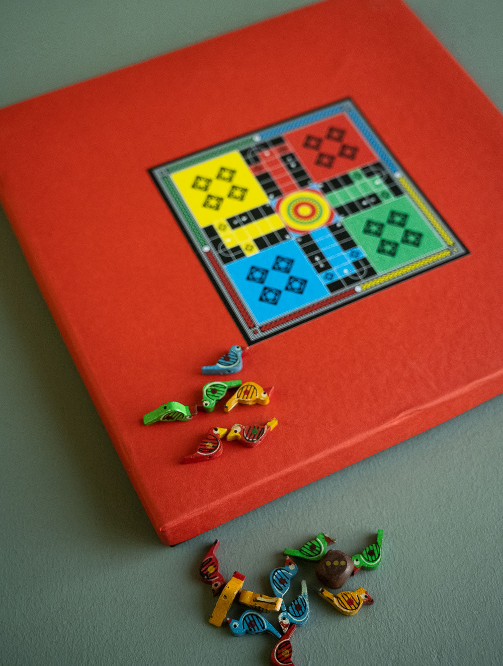 Handcrafted 2-in-1 Ludo and Snakes & Ladders Board Game - Reversible