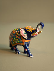 Handcrafted Meenakari Curio - Blue Elephant