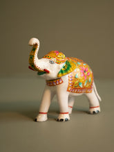 Handcrafted Meenakari Curio - White Elephant