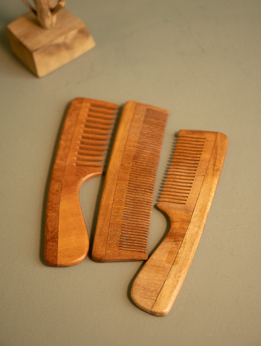 Handcrafted Wooden Combs (Set of 3)