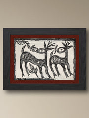 Handpainted Khovar Painting - Kutumbh (Unframed, Different Sizes available)