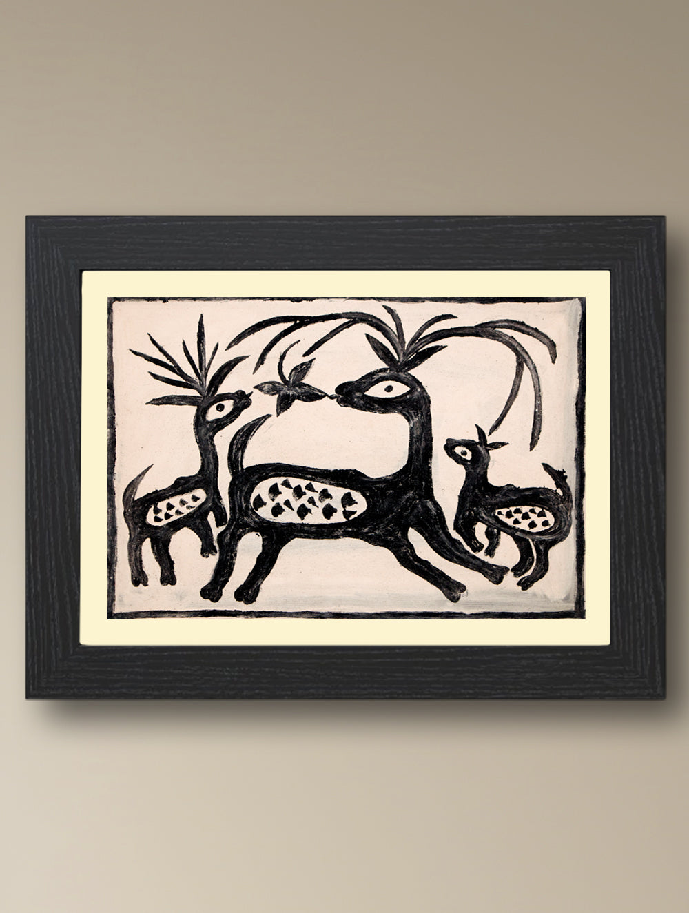Handpainted Khovar Painting - Mrig Kunba (Unframed, Different Sizes available)