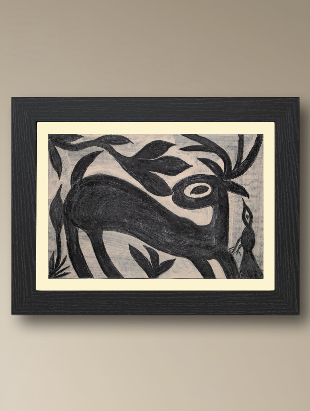 Handpainted Khovar Painting - Mrignaini (Unframed, Different Sizes available)