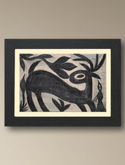 Handpainted Khovar Painting - Mrignaini (Unframed, Different Sizes available)