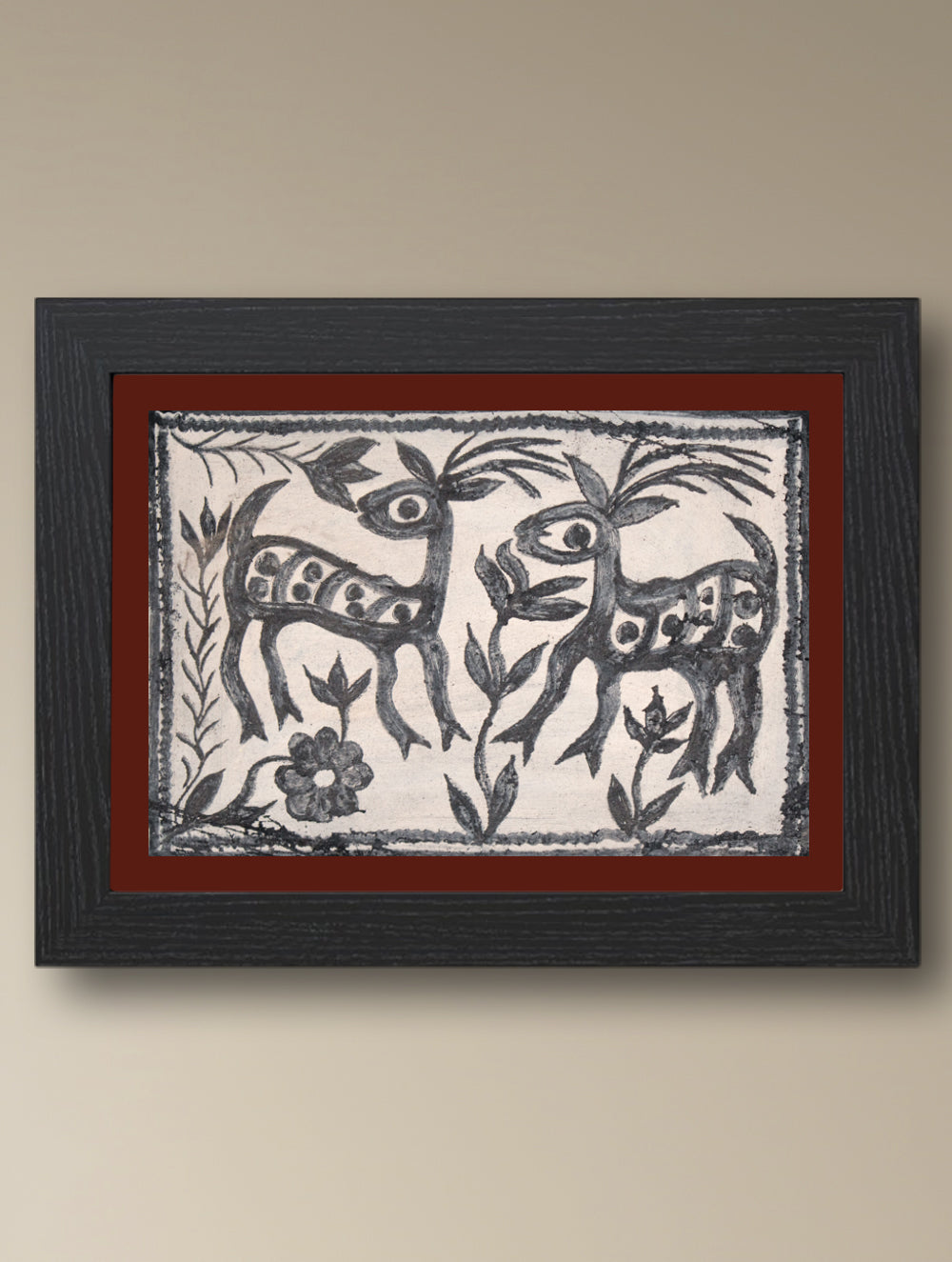 Handpainted Khovar Painting - Saajha Jeevan (Unframed, Different Sizes available)