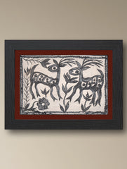 Handpainted Khovar Painting - Saajha Jeevan (Unframed, Different Sizes available)