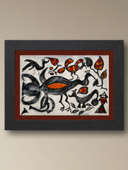 Handpainted Khovar Painting - Van Utsav (Unframed, Different Sizes available)