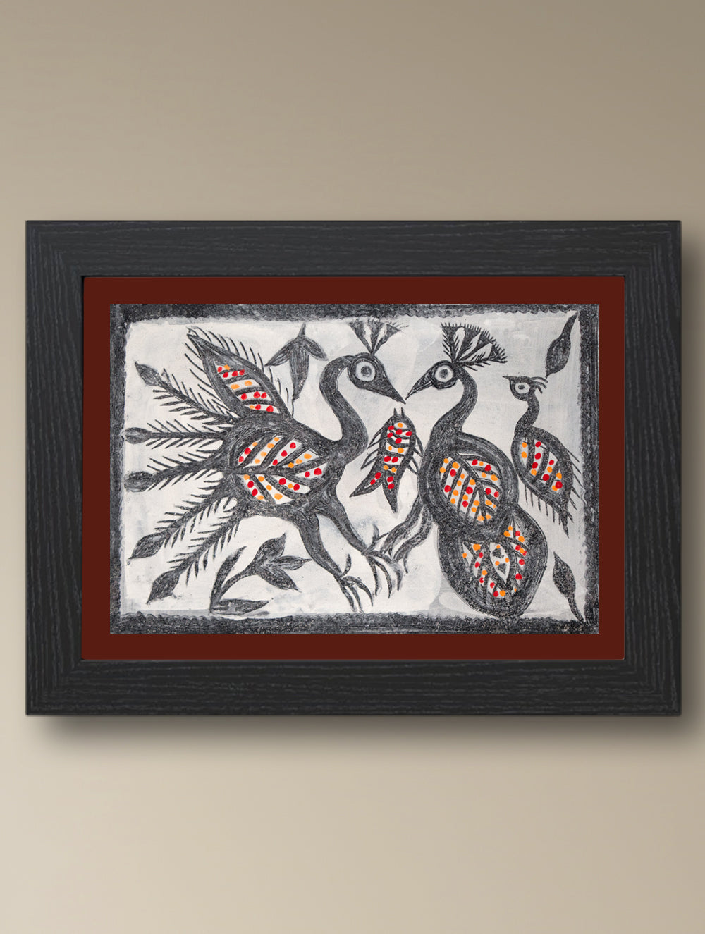 Handpainted Khovar Painting - Yugma Saath (Unframed, Different Sizes available)