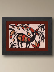 Handpainted Sohrai Painting - Jeev Jaati (Unframed, Different Sizes available)