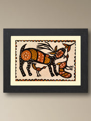 Handpainted Sohrai Painting - Jeevan Samanvay (Unframed, Different Sizes available)