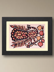 Handpainted Sohrai Painting - Mayur Prakasha (Unframed, Different Sizes available)