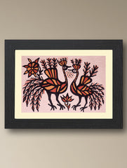 Handpainted Sohrai Painting - Mayur Saaj (Unframed, Different Sizes available)
