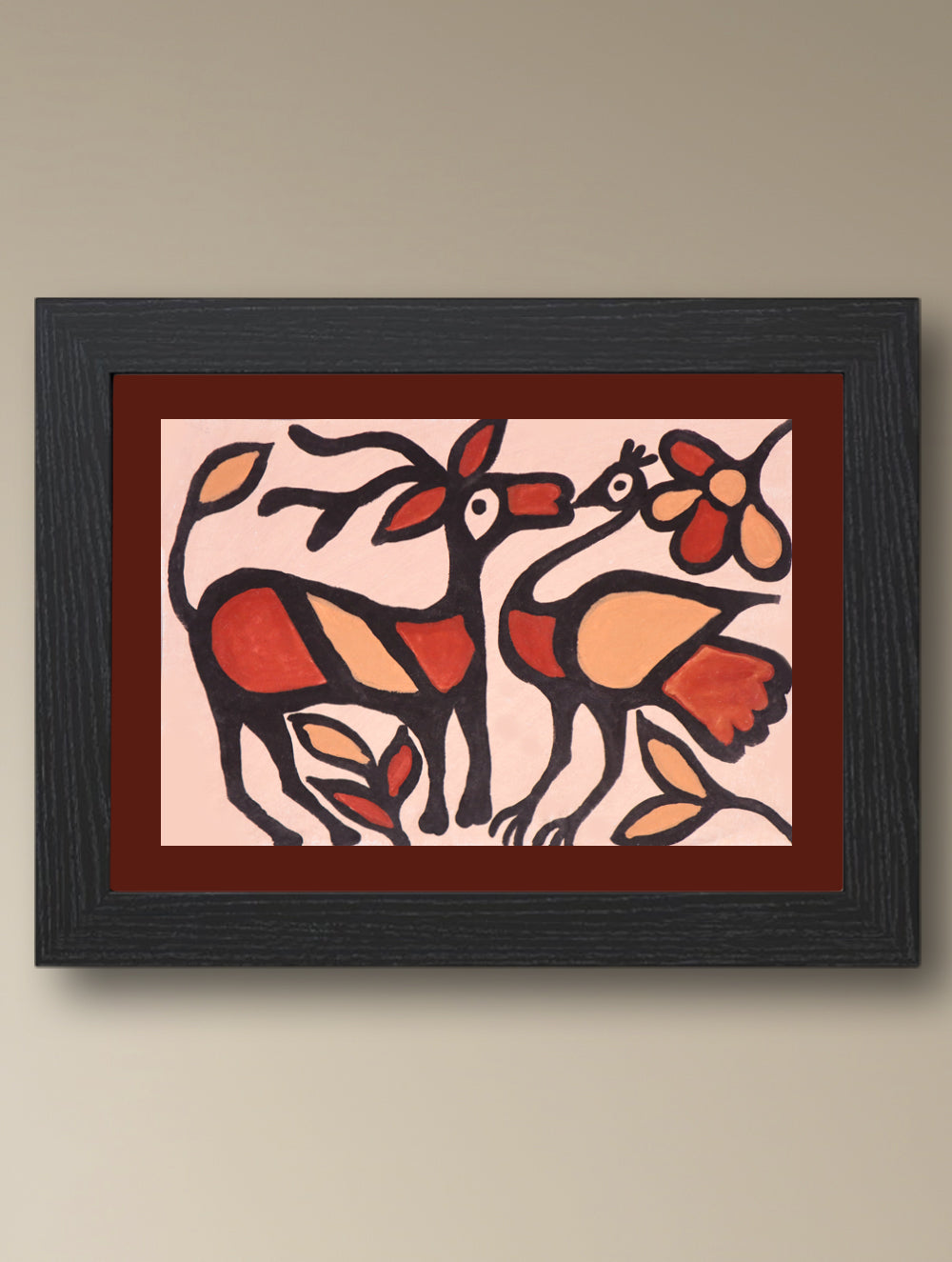 Handpainted Sohrai Painting - Prakriti Samvaad (Unframed, Different Sizes available)