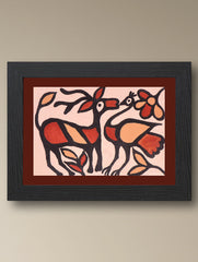 Handpainted Sohrai Painting - Prakriti Samvaad (Unframed, Different Sizes available)