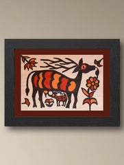 Handpainted Sohrai Painting - Pushpa Palan (Unframed, Different Sizes available)