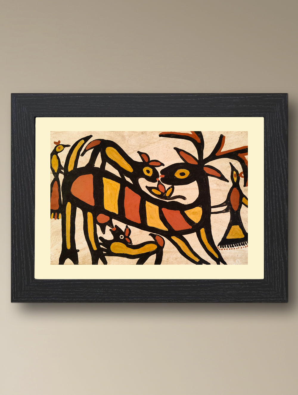 Handpainted Sohrai Painting - Saajhi Dhara (Unframed, Different Sizes available)