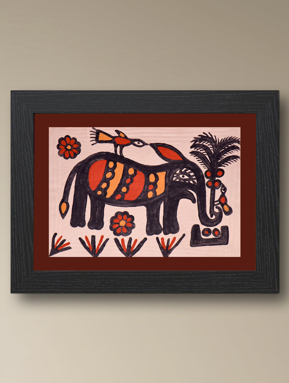 Handpainted Sohrai Painting - Saal Samriddhi (Unframed, Different Sizes available)