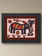 Handpainted Sohrai Painting - Saal Samriddhi (Unframed, Different Sizes available)