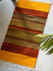 Handwoven Jawaja Small Rug - Vibrant Hues (3ft x 1.5ft)