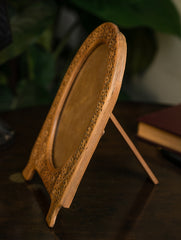 Jaali Craft Wooden Photo Frame - Oval