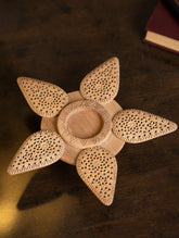 Jaali Craft Wooden Tealight Holder - Petals