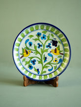 Jaipur Blue Pottery Decorative Plate - White Spring