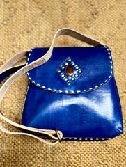 Jawaja Leather Bag with Contrasting Stitches