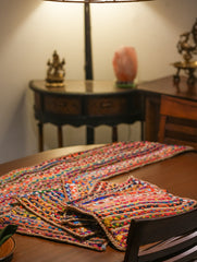 Jute & Fabric Table Mats & Runner (Set of 7)