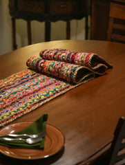Jute & Fabric Table Runner