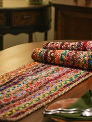 Jute & Fabric Table Runner