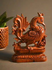 Exclusive Karnataka Wood Carving Curio- Mayura Vilasa