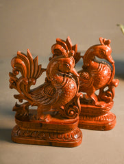 Exclusive Karnataka Wood Carving Curio- Mayur Vana (Set of 2)