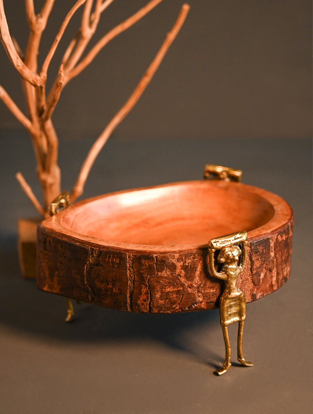 Dhokra Craft Tea Serving/Decorative Bowl- The Keeper
