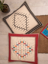 Kashida Woven Floor Cushion Covers - Large (Set of 2)