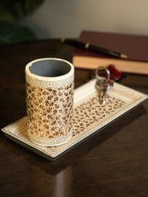 Kashmiri Art Desk Set - Cream Royale