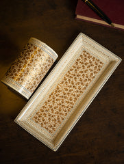 Kashmiri Art Desk Set - Cream Royale