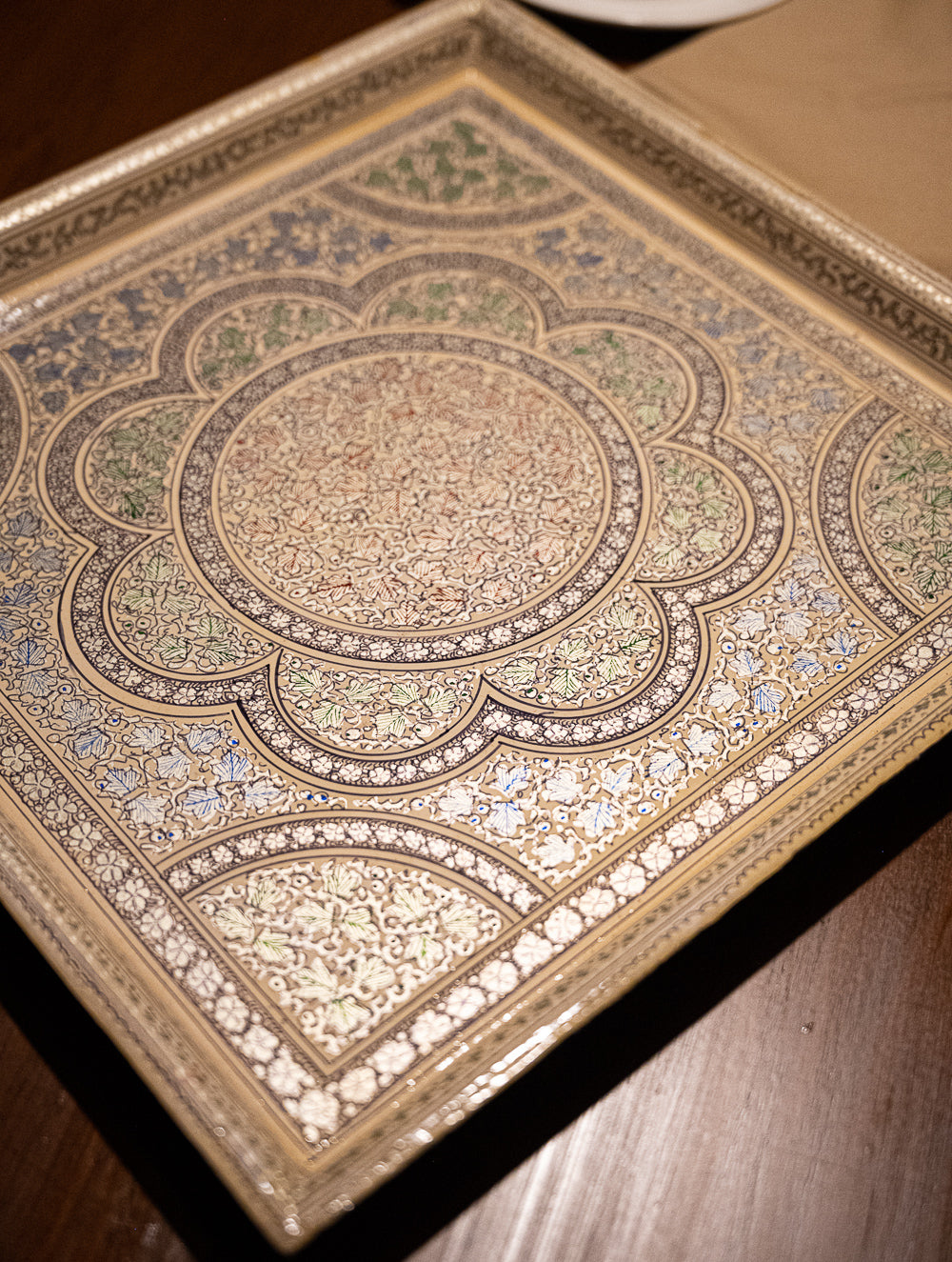 Kashmiri Art Tray - Ornate Flora