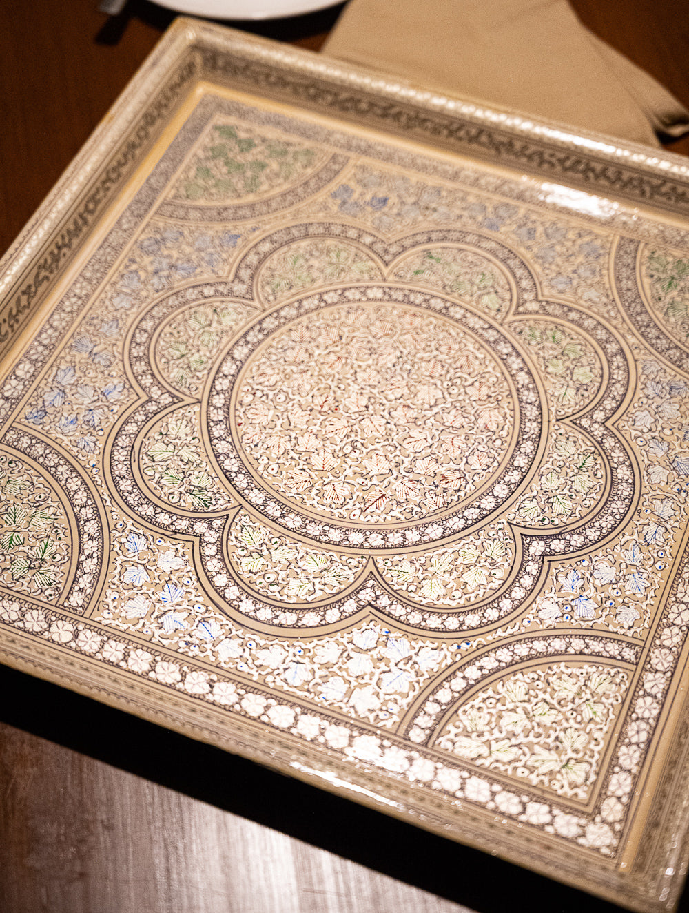 Kashmiri Art Tray - Ornate Flora
