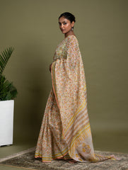 Light & Breezy. Sanganeri Hand Block Printed Kota Doria - Summer Flora