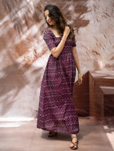 Light & Soft. Handwoven Ikat Dress - Purple Rain