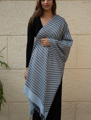 Light & Warm Merino Wool Kinnauri Stole - Cacao Link