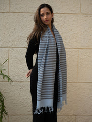 Light & Warm Merino Wool Kinnauri Stole - Cacao Link