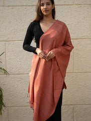 Light & Warm Merino Wool Kinnauri Stole - Rosewood Link