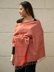 Light & Warm Merino Wool Kinnauri Stole - Rosewood Link