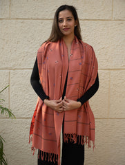 Light & Warm Merino Wool Kinnauri Stole - Rosewood Meadow