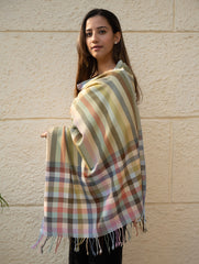 Light & Warm Merino Wool Kinnauri Stole - Sage Veil